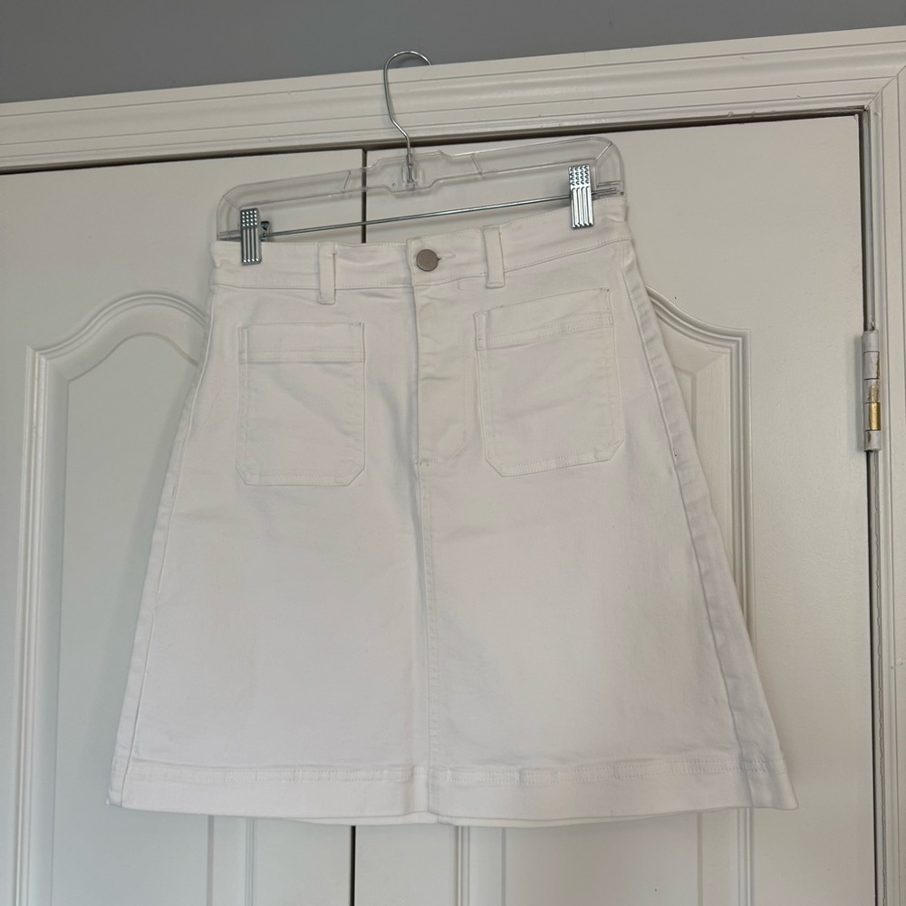 Everlane White Denim Skirt